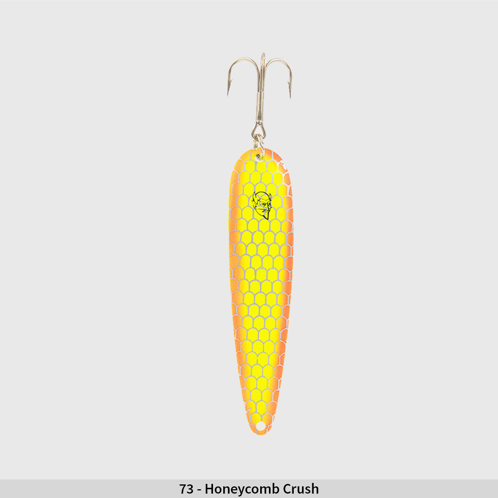 Cuiller Vintage Eppinger Dardevle Flutter Junior - Orange Fluorescent - Dans Son Emballage D'origine (neuf De Stock)